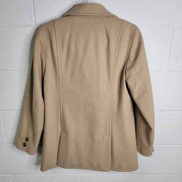 J. Crew Wool Peacoat Double Breasted Thinsulate Interior Tan Old Money Staple - Picture 2 of 11